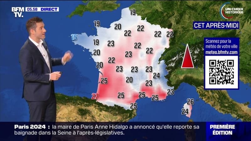 Regarder la vidéo Des averses en Bretagne et du soleil sur le reste de la France, avec des températures comprises entre 15°C et 27°C... La météo de ce jeudi 13 juin