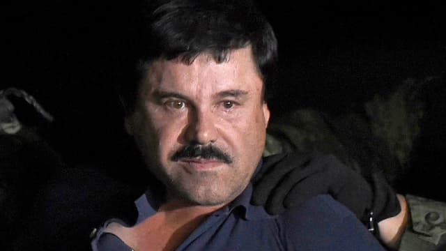 Joaquin "El Chapo" Guzman le jour de son arrestation, le 8 janvier 2016.