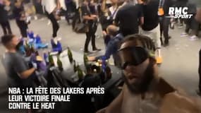NBA : La fête des Lakers après leur victoire finale contre le Heat