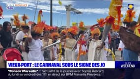 Marseille: des milliers de personnes réunies sur le Vieux-Port pour le carnaval sous le thème des JO