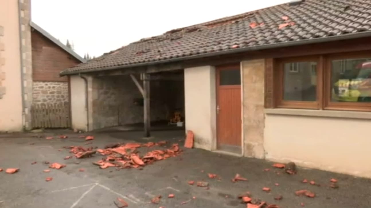 L'école du village a été touchée par la tornade