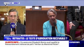 Proposition de loi Liot pour abroger la réforme des retraites: "Le déni de démocratie continue", regrette Charles de Courson