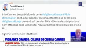 Vigilance orange pluie-inondation: une cellule de crise ouverte à Cannes