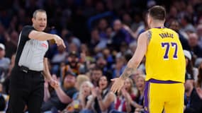 Luka Doncic expulsé avec les Lakers contre OKC en NBA, le 8 avril 2025