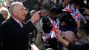 Le roi Charles le 8 février, en visite dans le quartier de Brick Lane, dans l'est de Londres, le 8 février 2023