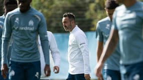 L'entraîneur de l'OM Robert De Zerbi à l'entraînement le 25 octobre 2024.