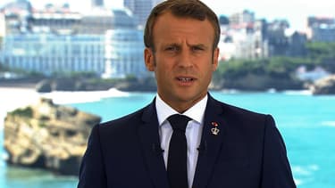 Emmanuel Macron à Biarritz le 24 août 2019.