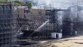 Les mythiques studios de cinéma de Cinecittà à Rome victimes d'un incendie lundi 1er août 2022.