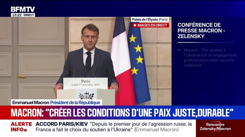 Guerre en Ukraine: "L'Union européenne devra continuer d'apporter à l'Ukraine un soutien financier prévisible et stable à long terme", affirme Emmanuel Macron