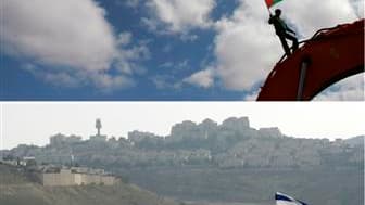 Les drapeaux palestinien (en haut) et israélien. La reprise, le 2 septembre à Washington, du dialogue direct avec Israël n'inspire aucun espoir aux Palestiniens, pour qui la perspective d'un Etat indépendant n'est rien d'autre qu'un rêve. /Photos d'archiv