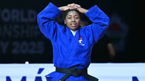 Sarah-Léonie Cysique après sa défaite en demi-finale des Mondiaux de judo, 15 juin 2025