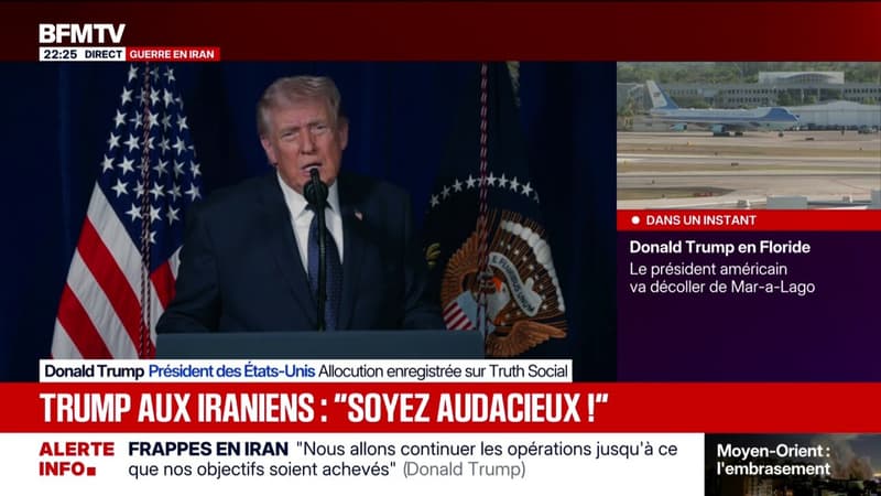 "Je m'adresse aux Iraniens, récupérez votre pays", déclare Donald Trump