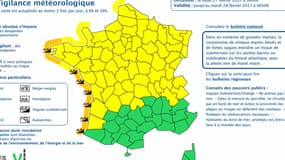 La côte ouest de la France est largement concernée par l'alerte.