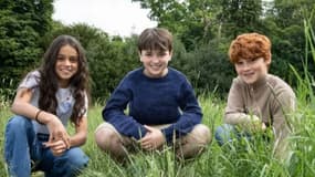 Les trois acteurs qui vont incarner Hermione, Harry et Ron dans la série "Harry Potter".