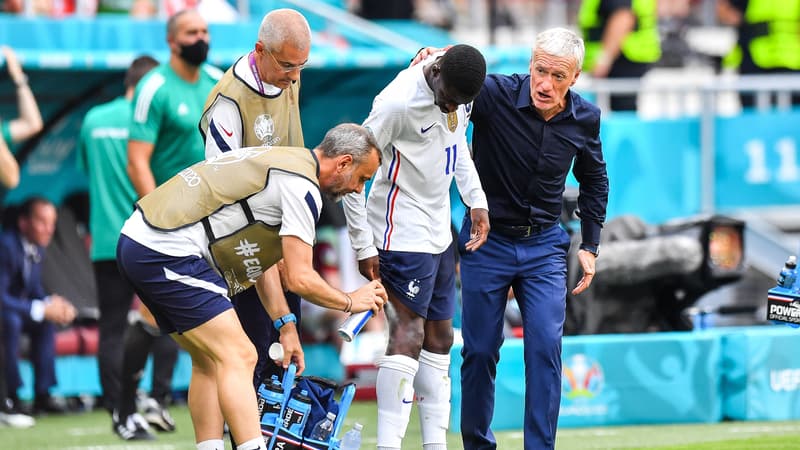 Equipe de France: pas de grande inquiétude pour Dembélé, sorti touché contre la Hongrie