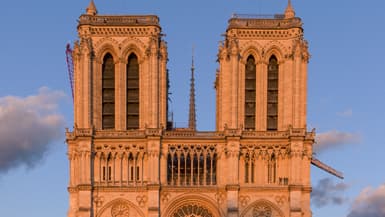 Façade de la cathédrale Notre-Dame de Paris, le 6 juin 2025. 