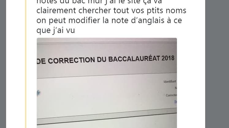 Capture d'écran Twitter