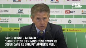Saint-Etienne-Monaco : "Gagner c'est bien mais c'est sympa ce cœur dans le groupe" apprécie Puel 