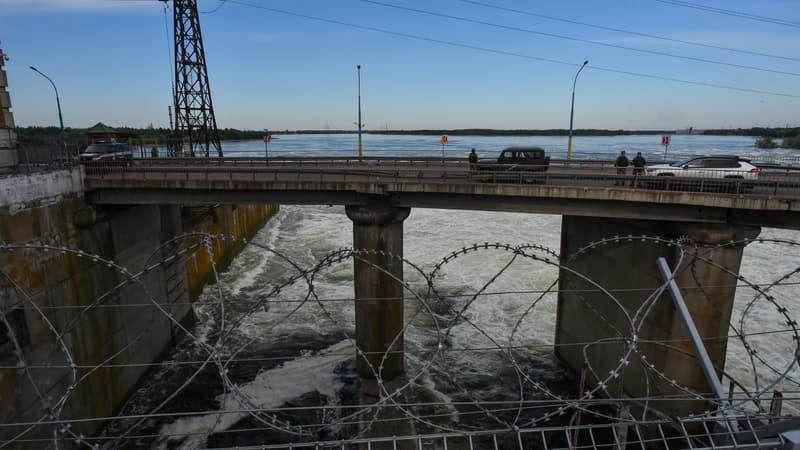 Le barrage hydro-électrique de Kakhovka près de Kherson, en Ukraine, le 20 mai 2022 (photo d'illustration)
