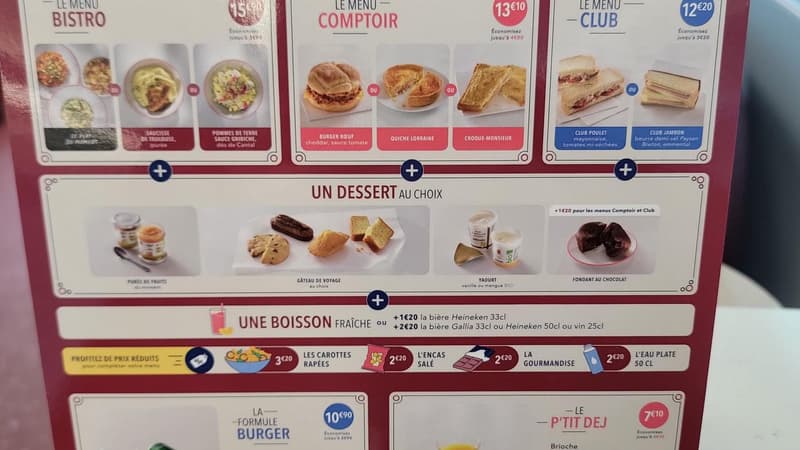 Plats français, vitrines en libre-service... Avec 