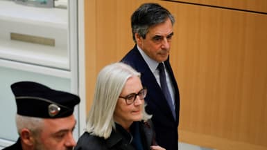 Pénélope et François Fillon, le 10 mars 2020 au tribunal à Paris.