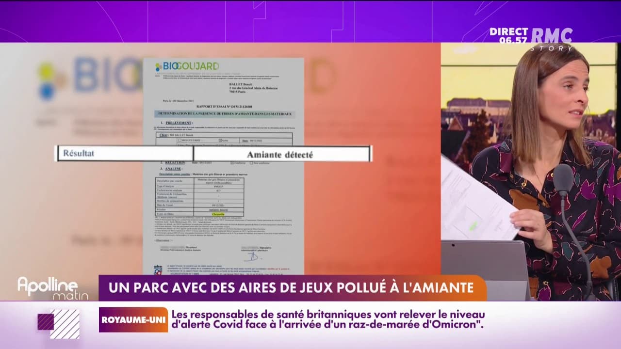 L'analyse confirme la présence d'amiante