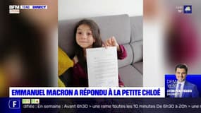 Chloë, 10 ans, a reçu une réponse de la part d'Emmanuel Macron