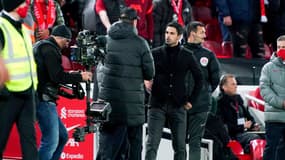 Mikel Arteta lors du déplacement d'Arsenal à Liverpool en novembre 2021