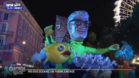 Carnaval de Nice: un char à l'effigie de l'artiste peintre Sylvian the Fishman