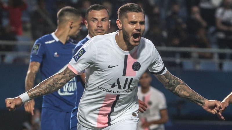 Mauro Icardi buteur lors de Troyes-PSG