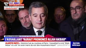 Homme tué à Paris: l'assaillant "aurait prononcé les mots 'Allahou Akbar'", affirme Gérald Darmanin