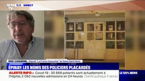 Éric Coquerel, député LFI, condamne l'affichage de photos de policiers sur un immeuble d'Épinay-sur-Seine