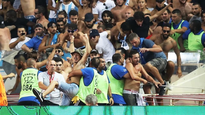 Les supporters de l'OM à Monaco