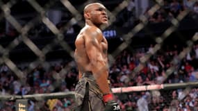 Kamaru Usman après sa victoire sur Jorge Masvidal en avril 2021