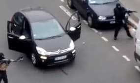 Deux hommes cagoulés ont attaqué Charlie Hebdo, mercredi 7 janvier.