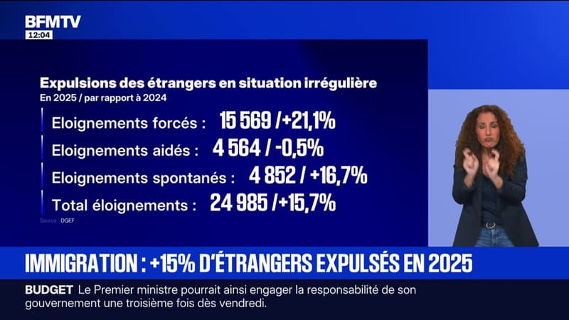 Immigration: les interpellations et expulsions ont augmenté en 2025