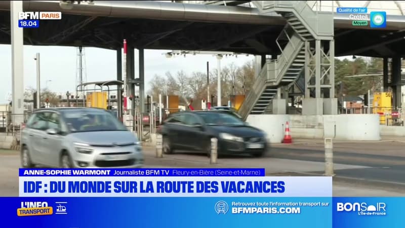 Île-de-France: les routes embouteillées à cause des départs en vacances