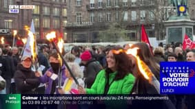 Retraites: des manifestants rassemblés à Strasbourg contre la réforme