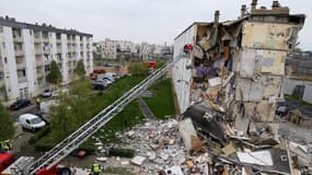 L'immeuble qui s'était effondré le 28 avril 2013 à Reims.