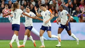 Les Bleues savourent après la victoire face au Panama pendant le Mondial, le 2 août 2023