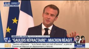 Emmanuel Macron "assume" ses propos sur le "Gaulois réfractaire"