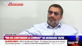 "On va continuer son combat" contre le cancer: témoignage de Stéphane Tapie, le fils de Bernard Tapie