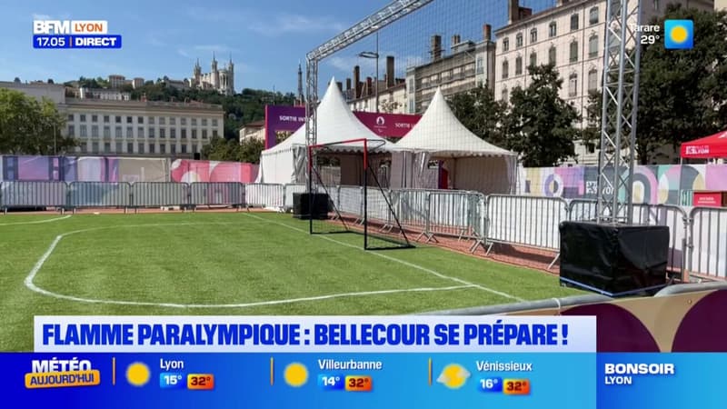 Jeux paralympiques: Bellecour se prépare pour le passage de la flamme