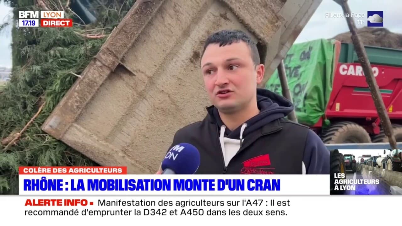 Colère des agriculteurs: le président des Jeunes Agriculteurs du Rhône ...