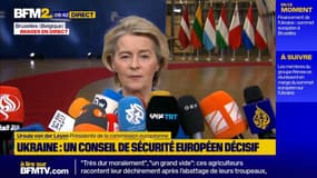 Avoirs russes gelés: "Nous ne partirons pas du Conseil européen sans solution", assure Ursula Von der Leyen