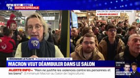 Véronique Le Floc'h (présidente de la Coordination rurale): "C'est normal que les agriculteurs expriment cette colère, ils se sont déplacés pour la faire remonter"