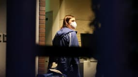 La sprinteuse bélarusse Krystsina Tsimanouskaya, dans les locaux de l'ambassade de Pologne à Tokyo, le 2 août 2021 