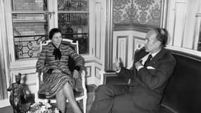 Simone Veil et Valéry Giscard d'Estaing à Paris, le 29 novembre 1974