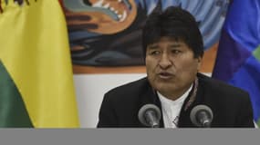 Evo Morales lors d'une conférence de presse, le 23 octobre 2019 