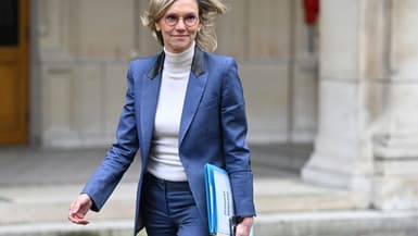 Agnès Pannier-Runacher, alors ministre déléguée à l'Agriculture et à la Souveraineté alimentaire, le 20 février 2024 à Paris 